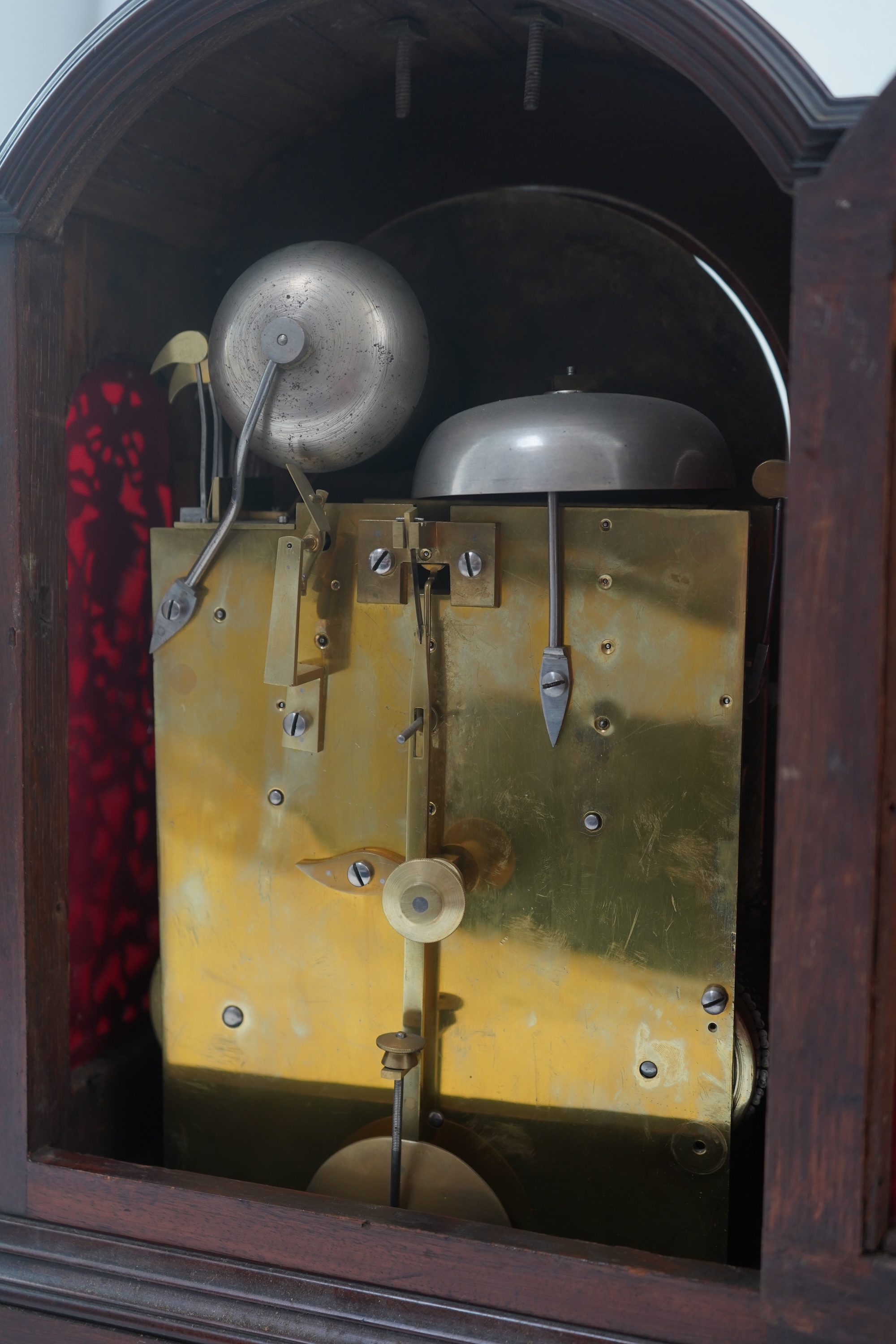 A mid 19th century mahogany triple fusee bracket clock by John Groves